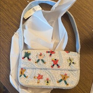 Anthropologie The Fiona Beaded Bag: Winter Icon Snow Angels